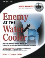 Enemy at the Water Cooler: True Stories of Insider Threats and Enterprise Security Management Countermeasures